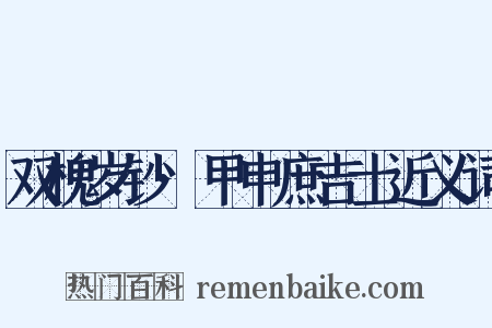 双槐岁钞·甲申庶吉士近义词是什么意思的图片